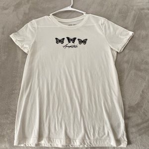 White butterfly Aeropostale classic crew